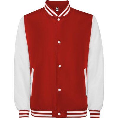 Chaqueta unisex bicolor ligeramente acolchada Rojo/Blanco Xs