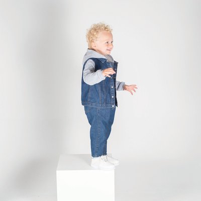Chaqueta vaquera de niños con capucha