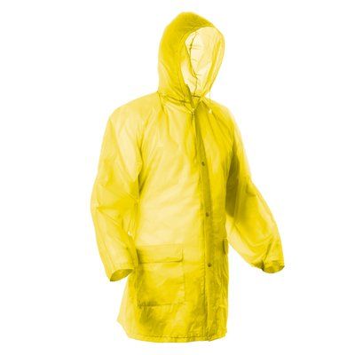 Chubasquero con capucha ajustable y bolsillos con solapa Amarillo Talla Única Adulto