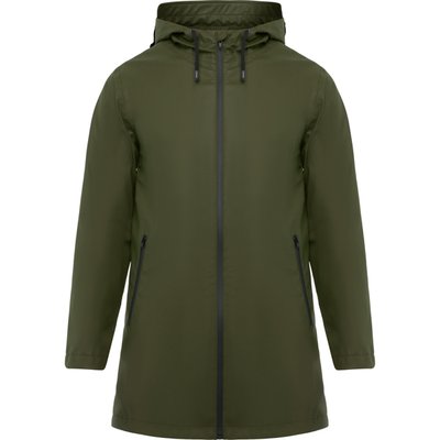 Chubasquero Impermeable con Capucha Verde Militar Oscuro S