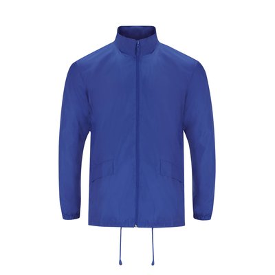 Chubasquero plegable con capucha extraíble Azul L