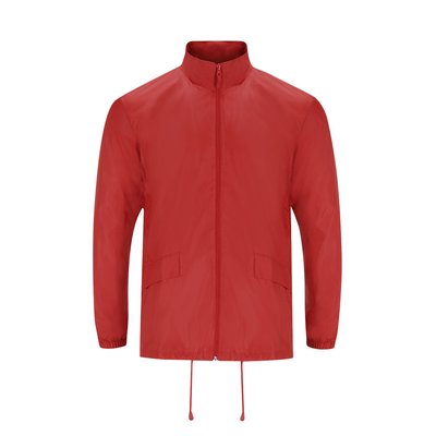 Chubasquero plegable con capucha extraíble Roj M