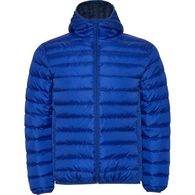 Chaqueta Acolchada Hombre con Capucha Azul Electrico 10