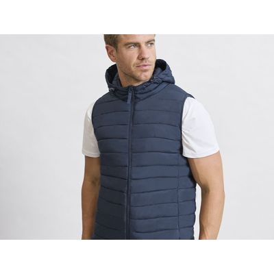 Chaleco unisex RPET con capucha y bolsillos
