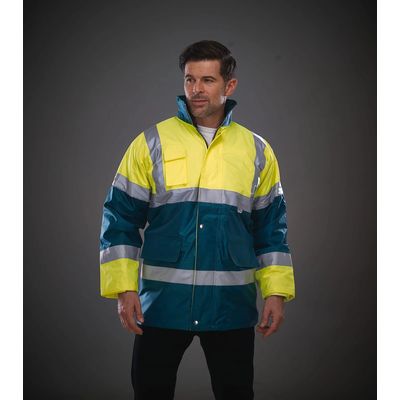 Chaqueta Alta Visibilidad Impermeable Cortavientos Hi Vis Yellow / Green S