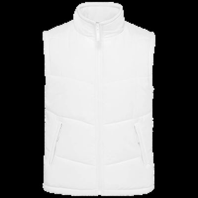 Chaleco acolchado unisex con forro polar White L