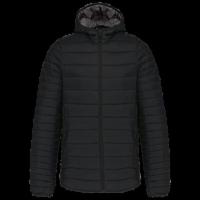 Chaqueta acolchada con capucha Black L