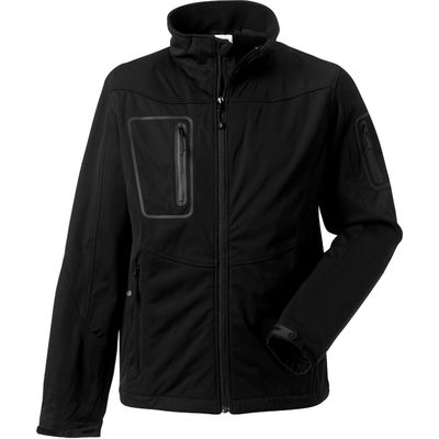 Chaqueta impermeable transpirable SoftShell hombre Black L
