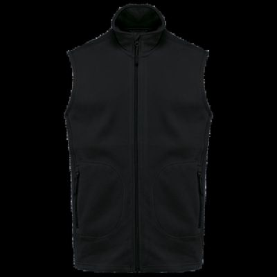 Chaleco micropolar reciclado unisex Black 4Xl