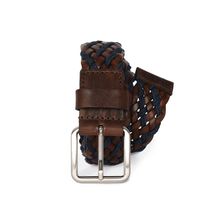 Cinturón trenzado Dark Brown / Light Navy M/L