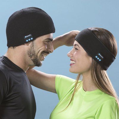 Cinta cabeza con auriculares para deporte