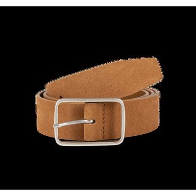 Cinturón cuero aterciopelado con hebilla Cognac Taille 1