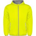 Cortavientos con Capucha y Bolsillo a la Espalda Amarillo Fluor 14