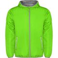 Cortavientos con Capucha y Bolsillo a la Espalda Verde Fluor 2Xl
