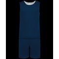 Conjunto baloncesto reversible niños camiseta y shorts Azul 10/12 ans