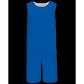 Conjunto baloncesto reversible niños camiseta y shorts Azul 6/8 ans