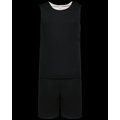 Conjunto baloncesto reversible niños camiseta y shorts Black / White 8/10 ans