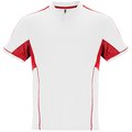 Conjunto camiseta cuello mao y pantalón ajustable Blanco/rojo L