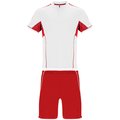 Conjunto camiseta cuello mao y pantalón ajustable Blanco/rojo S