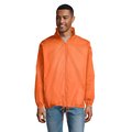 Cortaviento Unisex con Capucha Naranja Xs