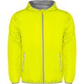 Cortavientos con Capucha y Bolsillo a la Espalda Amarillo Fluor 2XL