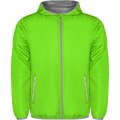 Cortavientos con Capucha y Bolsillo a la Espalda Verde Fluor L