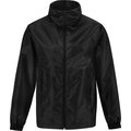 Cortavientos forrado con capucha oculta Black L