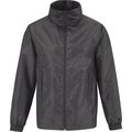 Cortavientos forrado con capucha oculta DARK GREY L