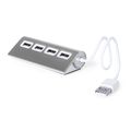 Conector de aluminio con 4 puertos USB