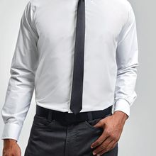 Corbata fina de poliéster Black