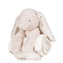 Conejo de peluche con manta Cream 40 Cm
