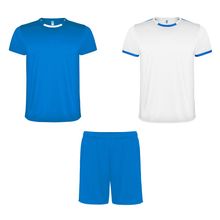 Conjunto deportivo con 2 camisetas y 1 pantalón Blanco/Royal S