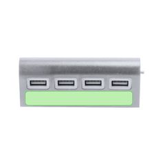 Conector de aluminio con 4 puertos USB | En el frontal | 70 x 10