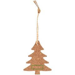 Colgante Navideño de Corcho | Frontal | 20 x 7