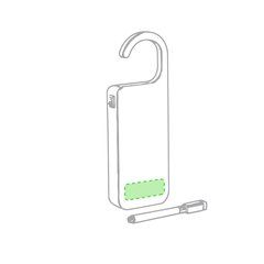 Colgador de mensajes con Luz LED y rotulador | Parte inferior de la cara principal | 50 x 20