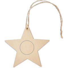Colgante Adorno Estrella en MDF | Frontal | 25 x 25