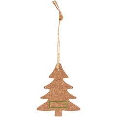 Colgante Navideño de Corcho | Trasera | 20 x 7