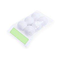 Conjunto de 6 bolas de color metalizado para arbol de navidad | En la bolsa de presentación | 80 x 25