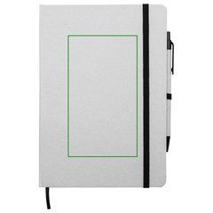 Conjunto Libreta, powerbank y cascos | Libreta frontal | 80 x 140
