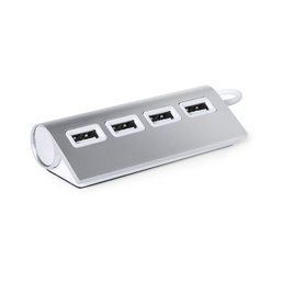 Conector 4 puertos USB Plateado