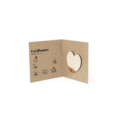 Corazón de Madera con Semillas
