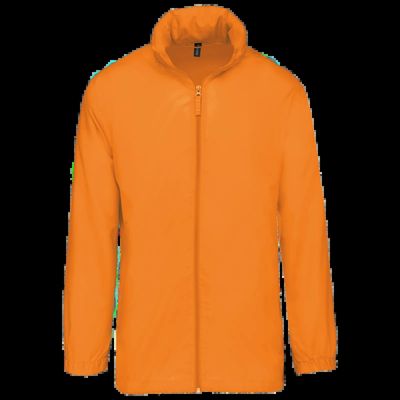 Cortavientos plegable para bolsillo unisex Orange S