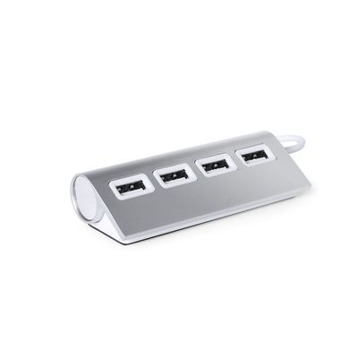 Conector de aluminio con 4 puertos USB