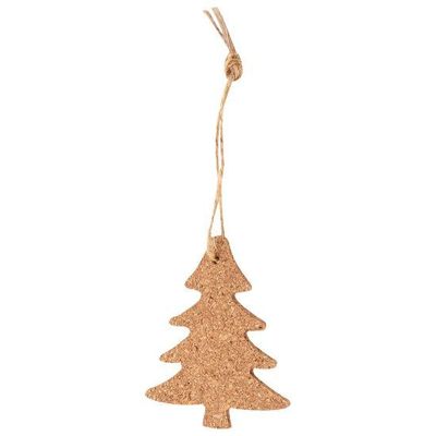 Colgante Navideño de Corcho Arbol