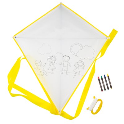 Cometa con 4 Ceras para Colorear Amarillo