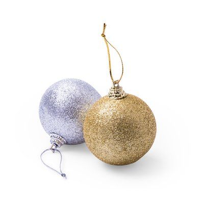 Conjunto de 6 bolas de color metalizado para arbol de navidad Dopl