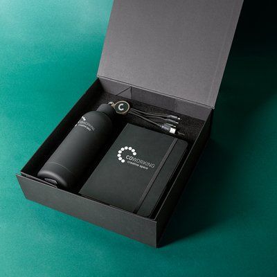 Conjunto de libreta y botella  reciclada