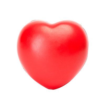 Corazón antiestrés acabado brillante Rojo Talla Única Adulto