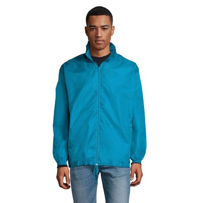 Cortaviento Unisex con Capucha Aqua M