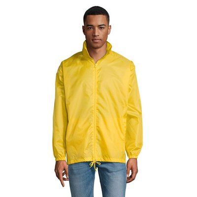 Cortaviento Unisex con Capucha Dorado M